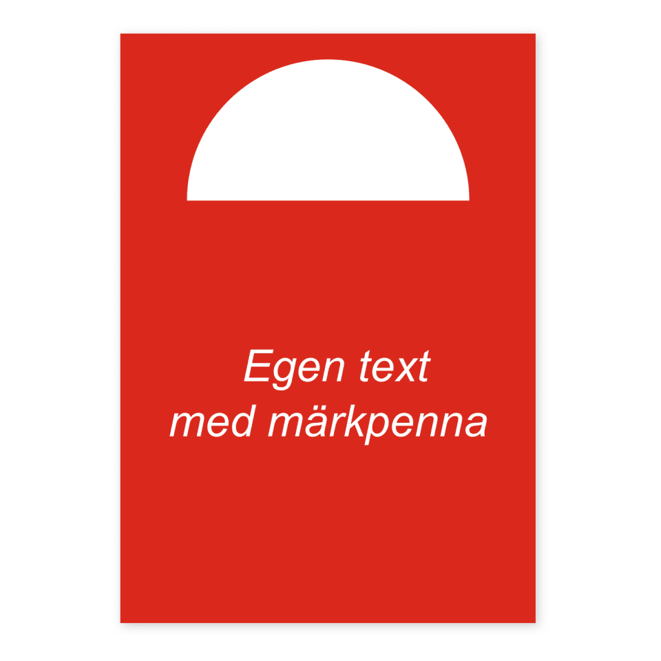 Brandsymbol (Texta själv med märkpenna)-skylten har storleken 148x210mm och tillverkas i materialet Dekal. Denna standardskylt kan anpassas så att du kan skapa din egen version av skylten.